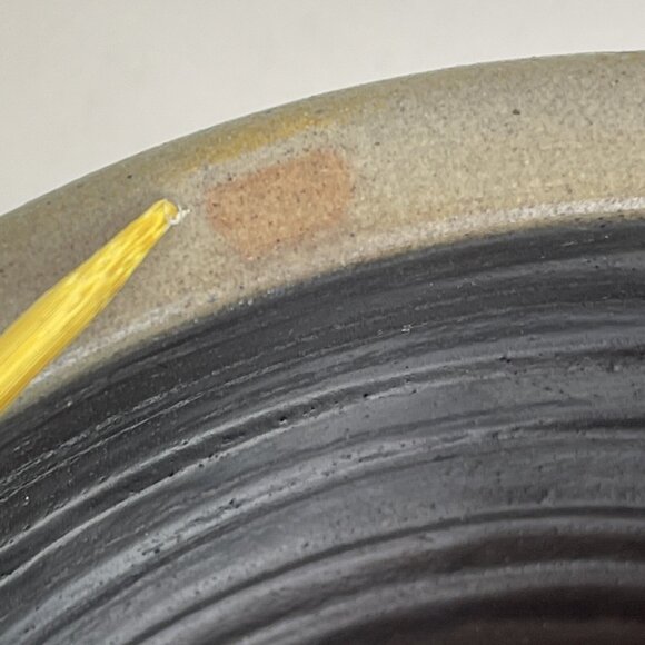 VTG Rowe Pottery Work Heart Gray Blue Mixing Bowl ‘92 Stoneware Cambridge Rustic - Picture 9 of 12